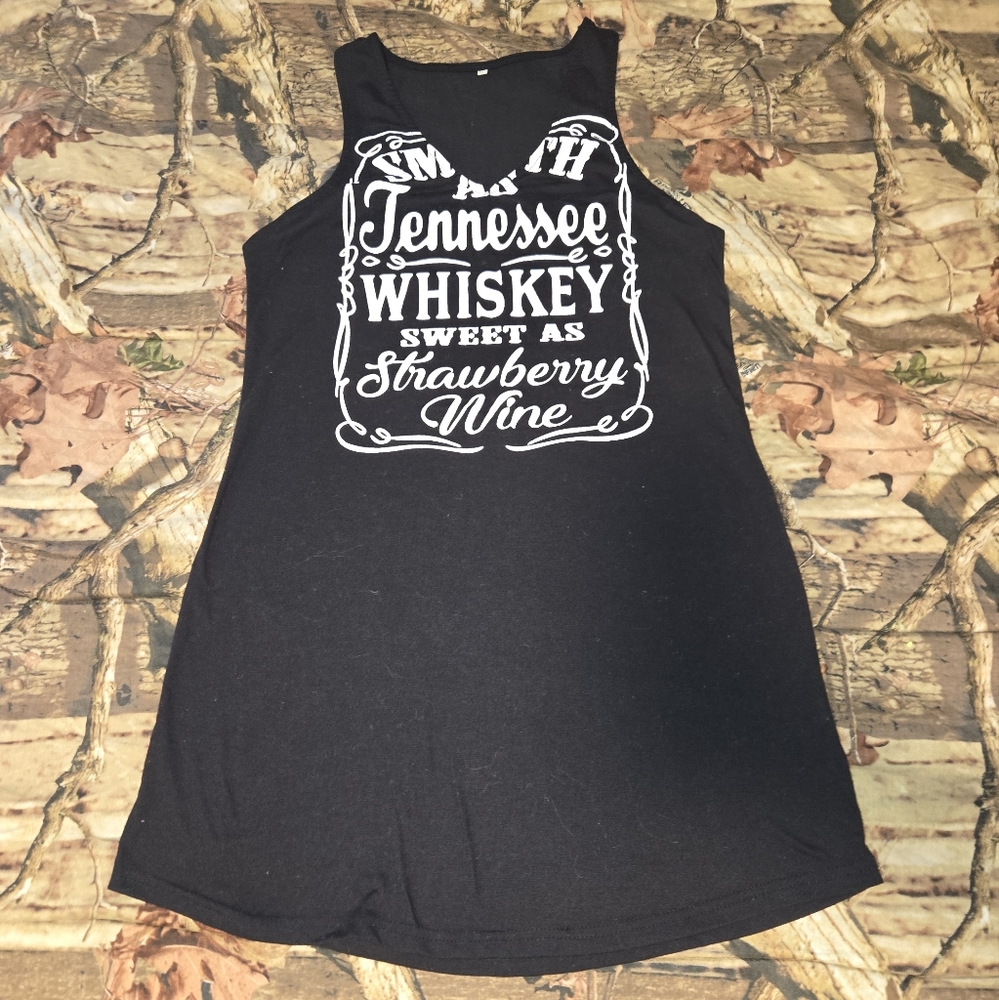SHEIN Black High Low Dress with Graphic Print